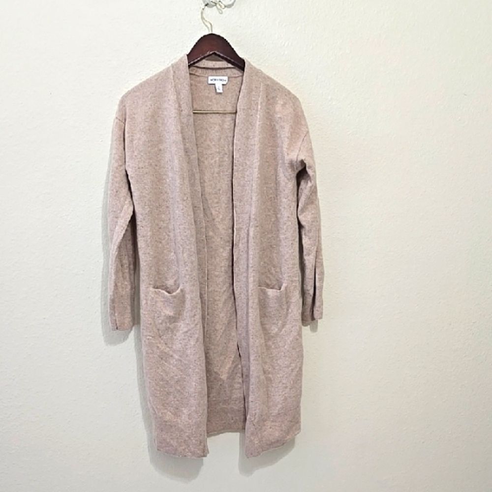 Norsdtrom Wool/casmere, Cream Long‎ Cardigan Sweater S